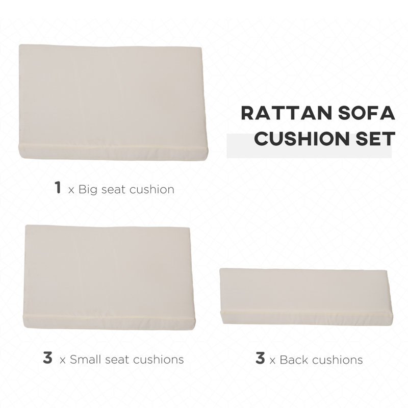 Garden Seat/Back Cushion, Cream