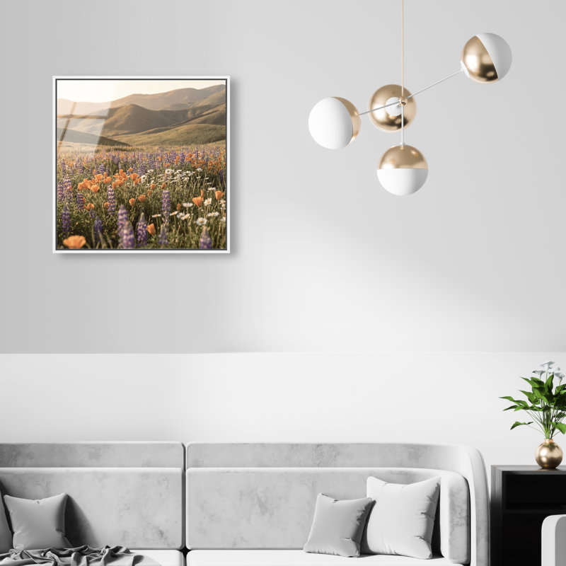 Lavender Hill Print by Oliver Gal, 21" H x 21" W, White Floater Frame