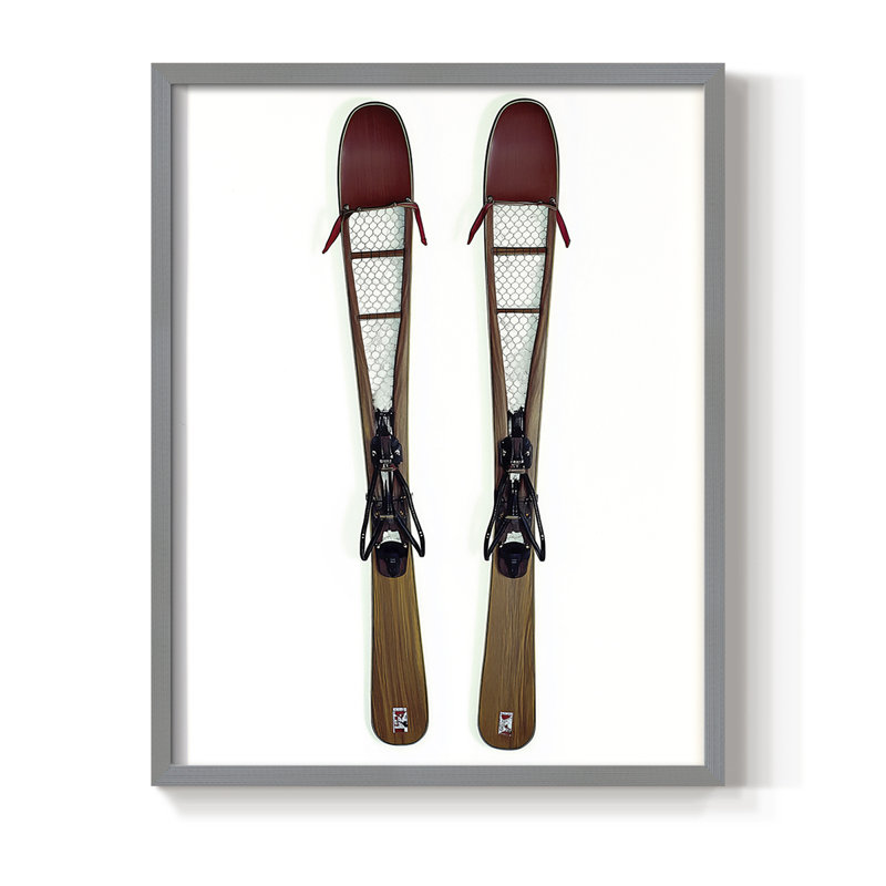 Reproduction encadrée - bois massif, H 11 po x l 9 po, Gris