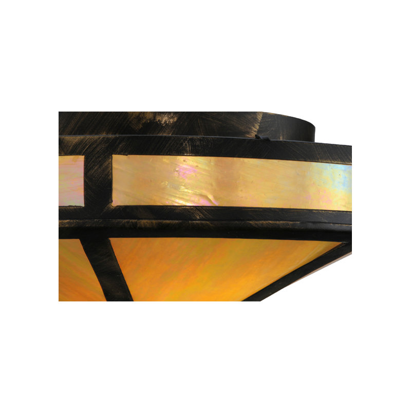 Rustic Lodge Glass Flush Mount