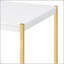 Table basse Otrac à finition blanche et dorée, élégante et durable pour les espaces de vie modernes et traditionnels.