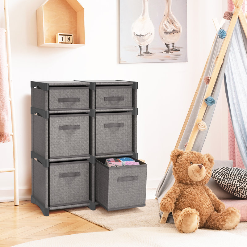 Britteny 6 Drawer Closet System, Gray