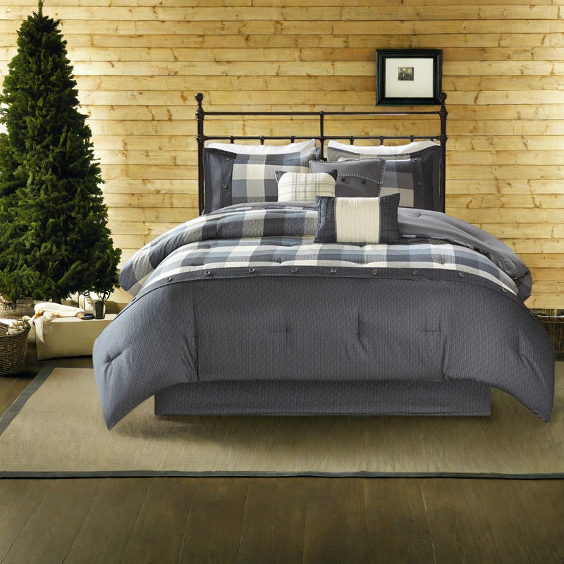 Cozy 7 Piece Bedding Sets Polyester Queen Rustic Farmhouse Home
