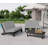 Polett Complete All-Weather Solid Teak Wood 4-Person Outdoor Patio Conversation Set with Water-Resistant Cushions and Coffee Table-141768155-160992685