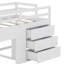 Lit mezzanine avec tiroirs et tablette-993340938