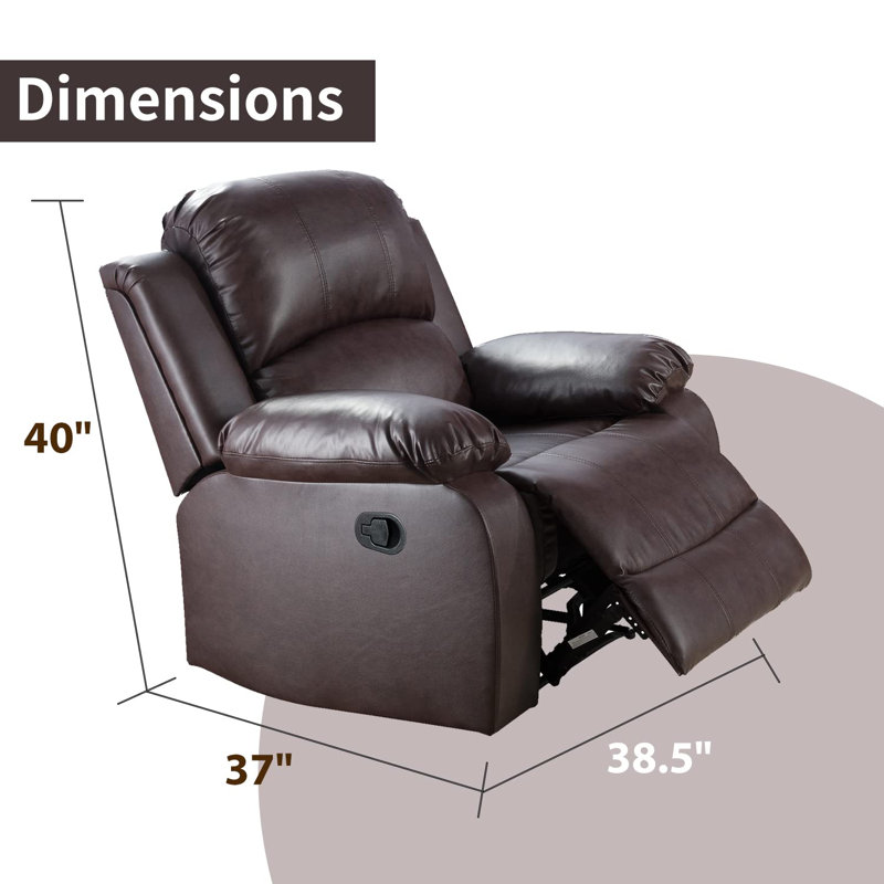 Fauteuil inclinable Pu et Pvc, Brown
