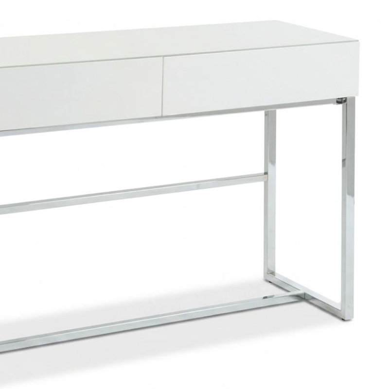 47 po Kiro Console blanche à 2 tiroirs