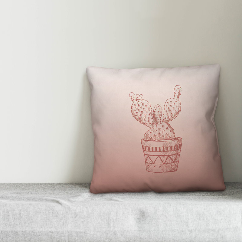  Coussin Cactus, 16 po x 1 po