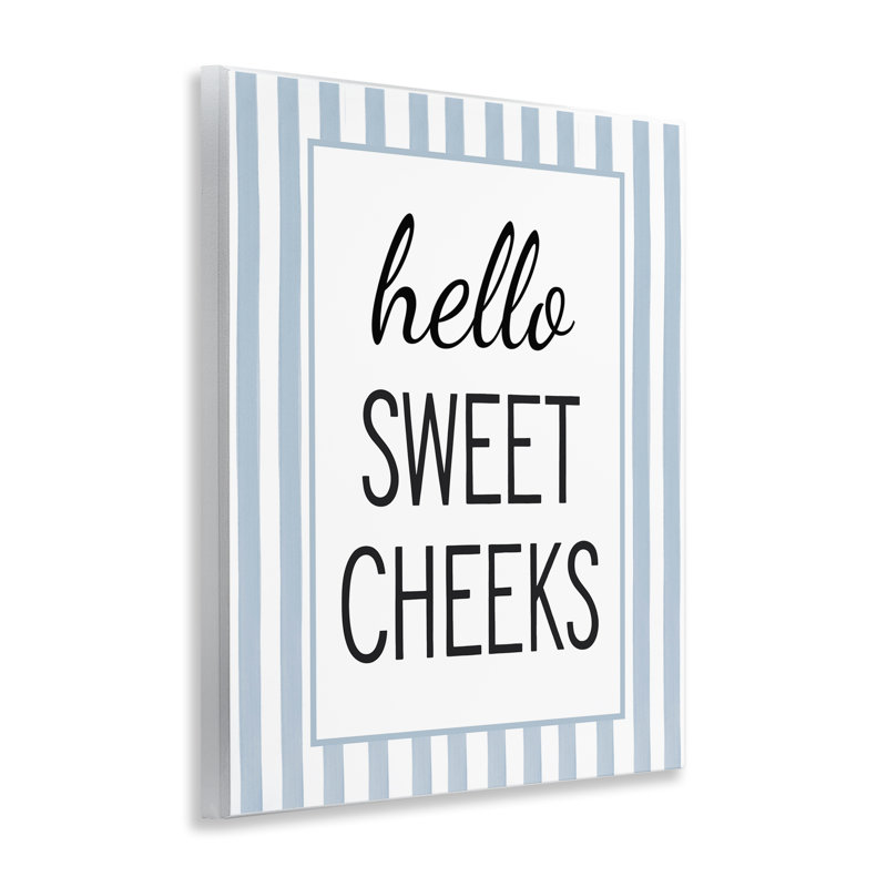 «Hello Sweet Cheek on Stripes», plaque murale par Designed
