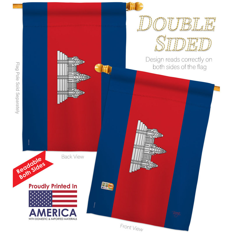 Double Sided 40'' H x 28'' W Polyester Flag Set