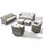 Maelie 6-Piece Outdoor Wicker Patio Conversation Set With 2 Wide Sofa, 2 Swivel Gliders ＆ 2 Ottomans-2083566588