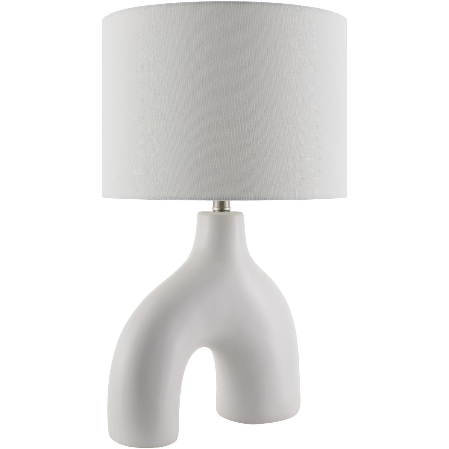 Arlis Ceramic Table Lamp, White