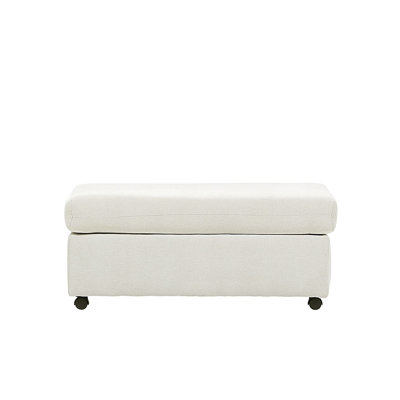 Roundhill Furniture Wilson Upholstered Cocktail Ottoman, Fog Beige