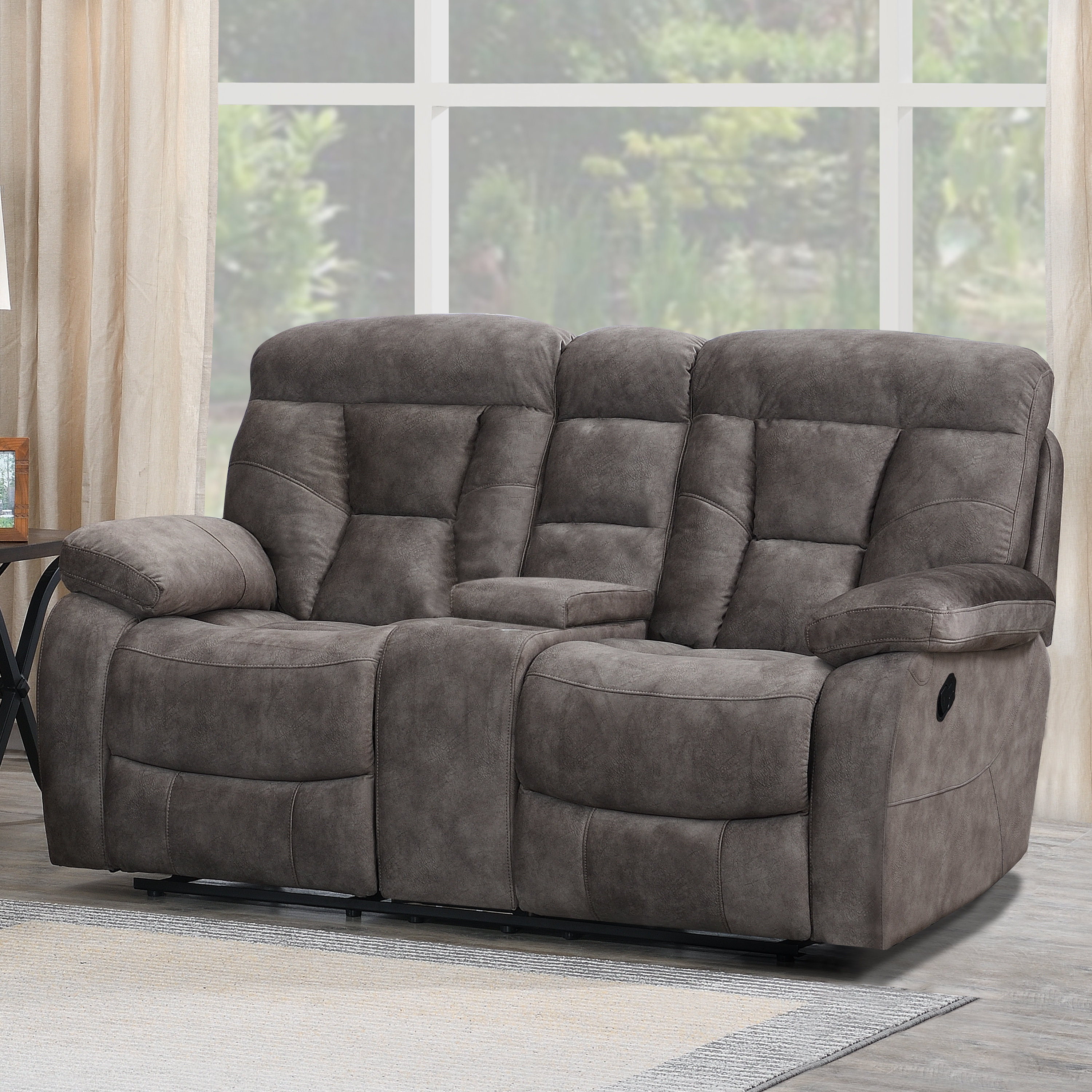 Red Barrel Studio® Aonesty 78" Pillow Top Arm Reclining Loveseat | Wayfair