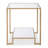 Abstract End Table with Storage