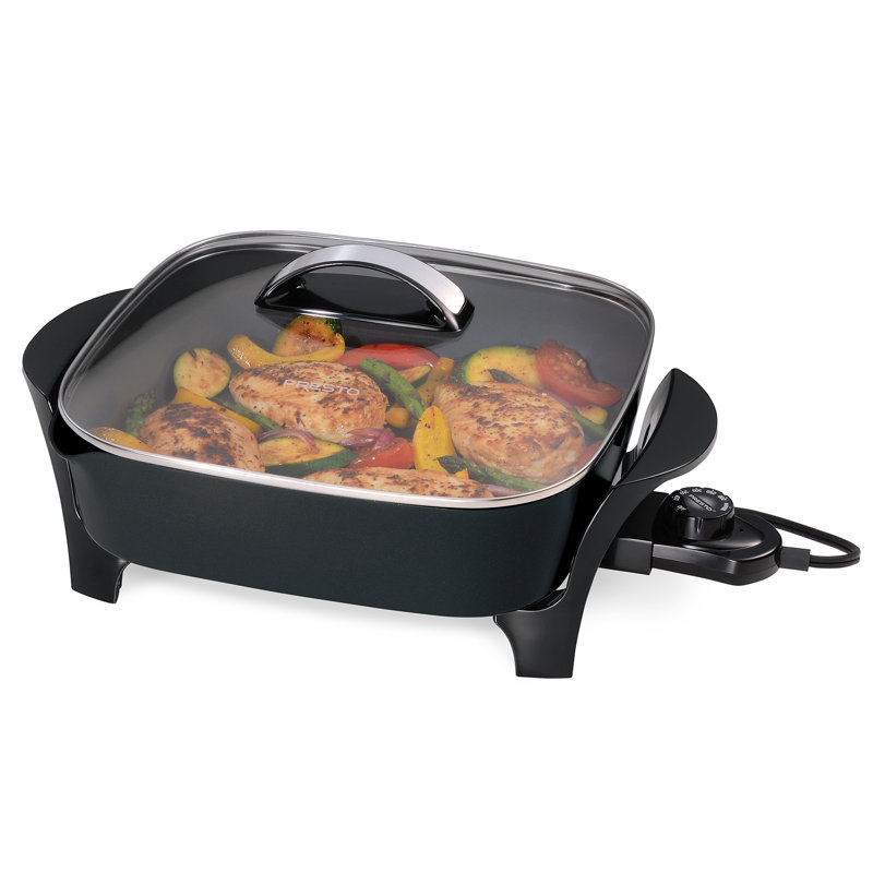 Presto 12" Electric Skillet With Glass Lid