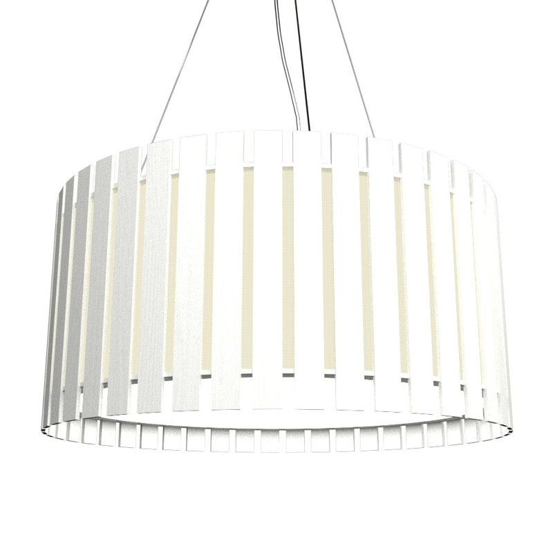 1 - Light LED Chandelier, 8.66" H x 27.56" W x 27.56" D, Organic White