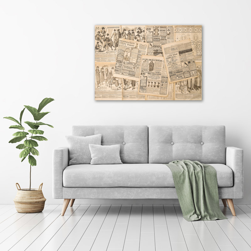 The Old Newspaper - Wrapped Canvas Print
