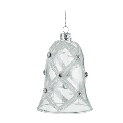 10cm Glass Holiday Shaped Ornament
