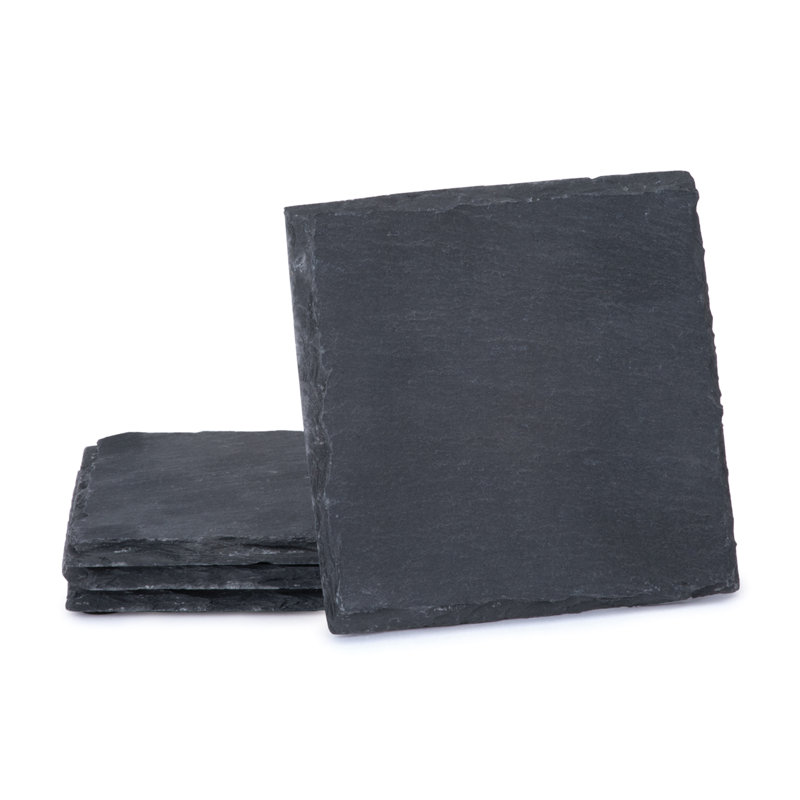 Ensemble de sous-verres en ardoise gris naturel Thirstystone
