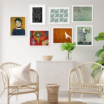 «Classic Fine Art Portrait Monstera Leaf», reproduction géométrique abstraite encadrée sur papier, 7 pièces