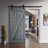 Panelled Wood Painted Z Series Diy Barn Door with Installation Hardware Kit-93777603