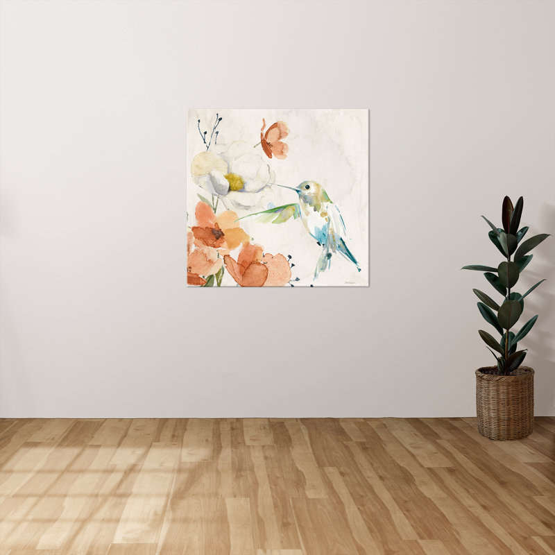 "Hummingbird III" par Carol Robinson, reproduction sur toile, H 18 po x l 18 po x P 1 po