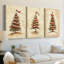 Christmas Holiday Art CDLVI - Toile tendue avec châssis sur mesure - 3 pièces-1141796011
