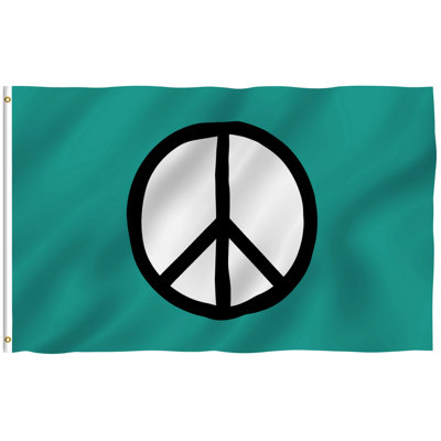 Peace Symbol Flag Polyester 3 x 5 ft. House Flag