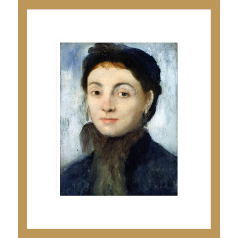 Portrait de Joséphine Gaujelin par Edgar Degas, impression giclée encadrée, H 16,2 po x l 13,75 po