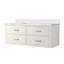 Meuble-lavabo simple blanc 48 po X P 22 po D, avec plateau en quartz blanc-117825110