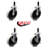 4 Piece Thermoplastic Expanding Stem Caster Set with 2 Brakes