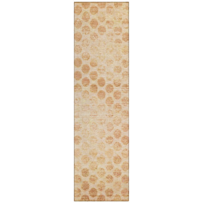 Myrianna Orange Washable Indoor-Outdoor Rug - 