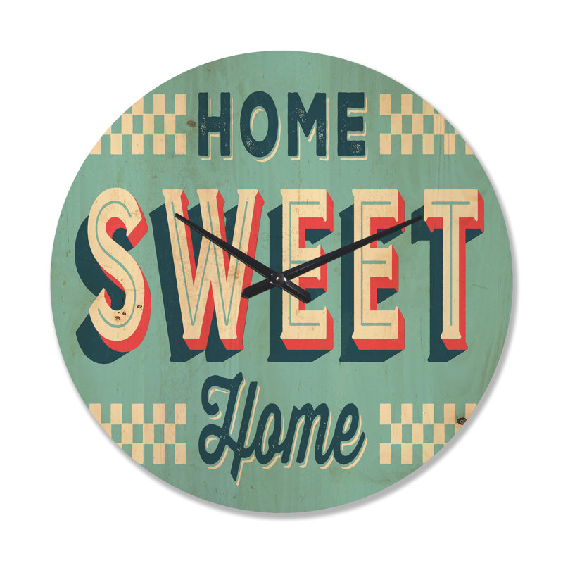 Horloge murale Home Sweet Home, Très grand