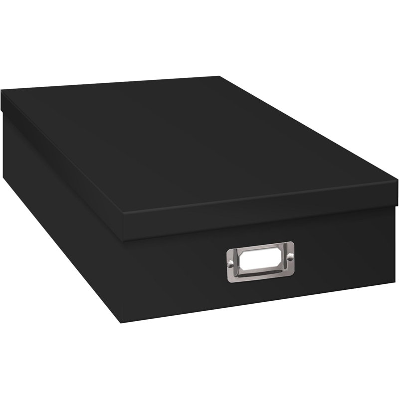 Boîte de rangement Bright, Noir, H 3,75 po x l 13 po x P 14,75 po