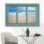 «Window View Of Waves Over Beach Shore Nature Images Modern Art Rustic Scenic Ultra» sur toile-98449160