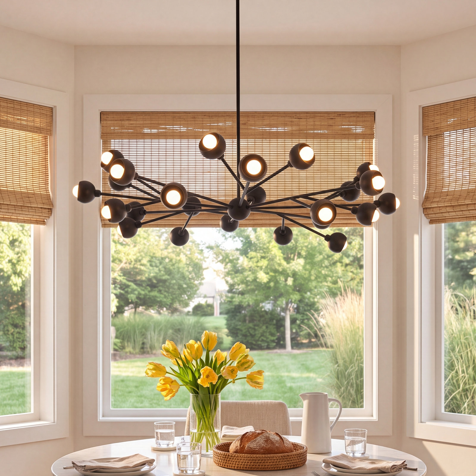 Hudgins 24 - Light Dimmable Sputnik Chandelier