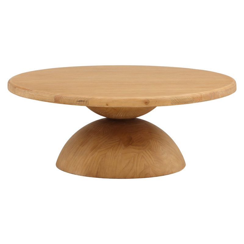 Balak Solid Wood Pedestal Coffee Table