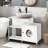 Versatile Bathroom Cat Litter Box Enclosure with Multiple Storage Options