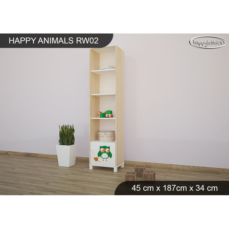 187cm H X 45cm W Cube Unit Kids Bookcase, Bright Pear Tree