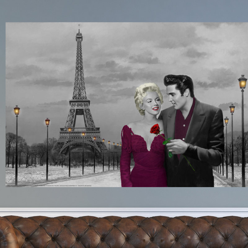 Décalcomanies murales coucher de soleil marilyn et elvis paris