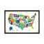 «Letterpressed Cartes Series: USA», impression sur toile-20822156-72784130-72784138