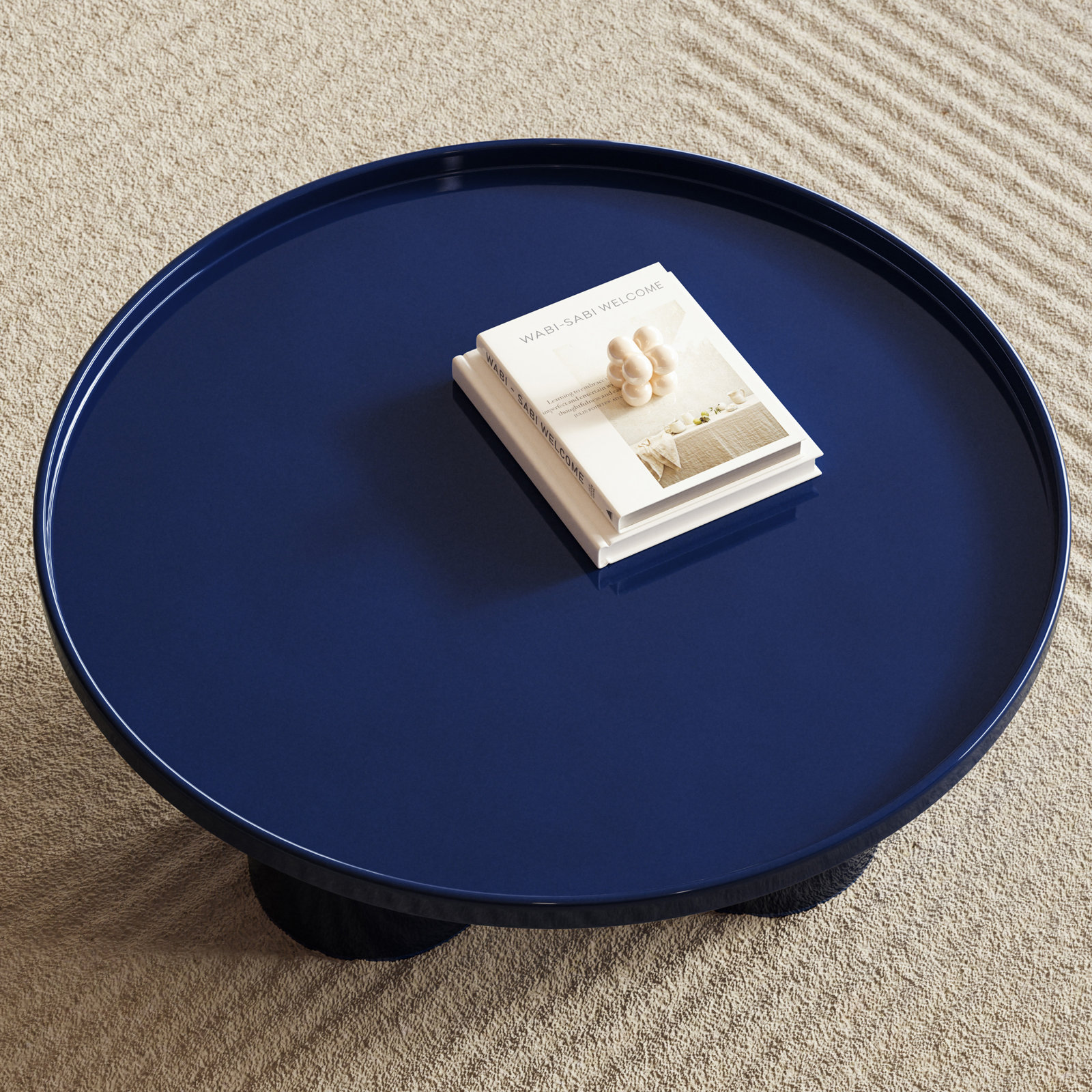 Isthia Single Coffee Table, Navy