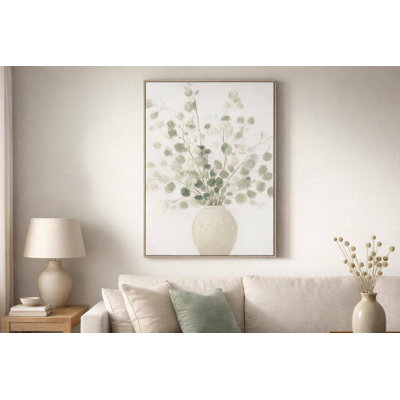 Soft Grove I - 39" x 30" - Hand-Embellished Canvas in Frame