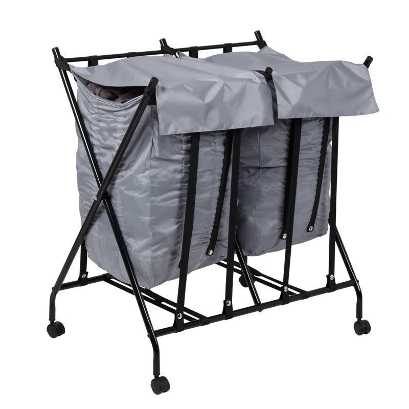 Metal Rolling Laundry Hamper