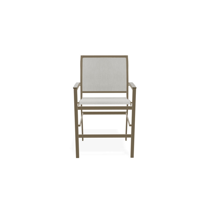 Chaise de café empilable en aluminium Bazza, Bois de plage, Huître Augustine