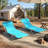 Set Of 2 5 Position Lay Flat Portable Beach Recliners With Carry Strap And Sturdy Metal Frame For Beach Poolside Camping Use-1843339414