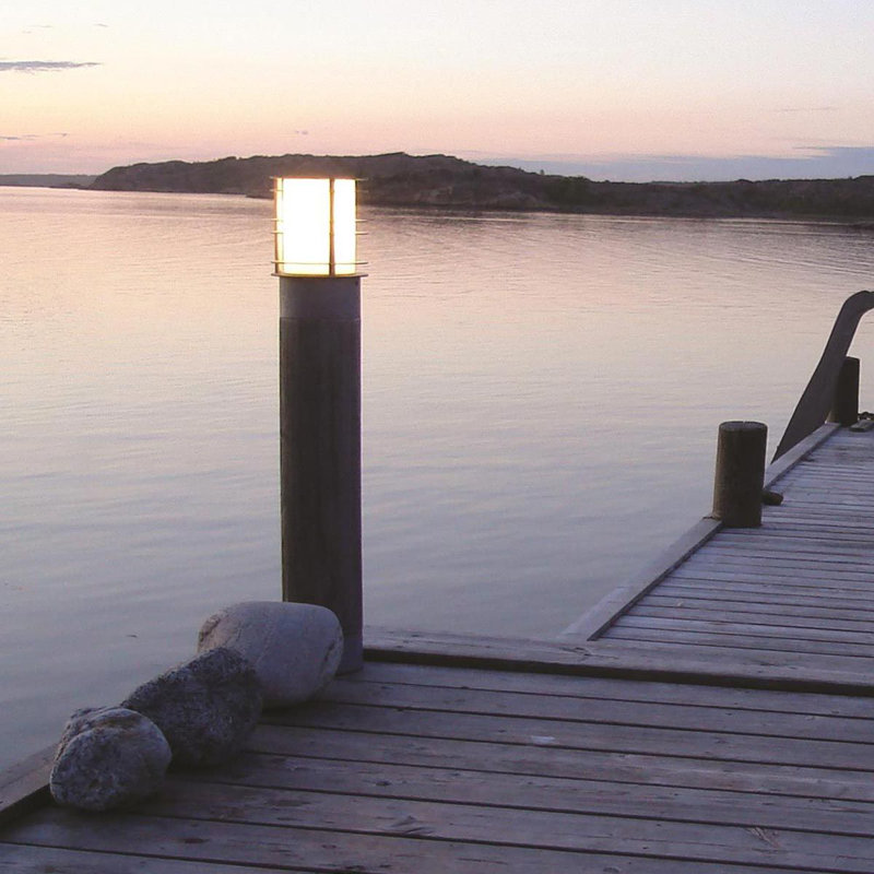 Shadyvale Transparent Bollards, Black, 850cm H x 165cm W x 165cm D