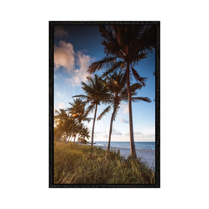 Beach Sunrise, Key West II by Matteo Colombo - Print on Canvas, Black Floater Framed, 101.6cm H x 66.04cm W x 3.81cm D