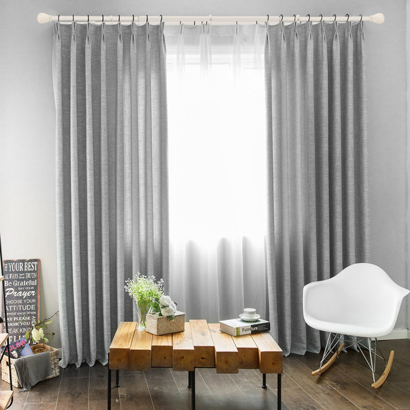 Tringle à rideaux double réglable en acier Roul, 48" - 84", Blanc